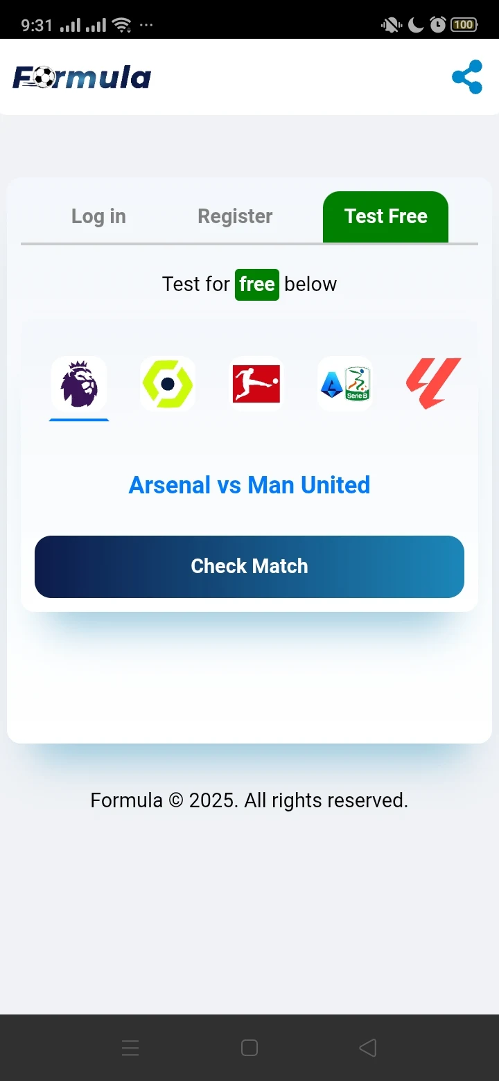 Formula App Screenshot 1